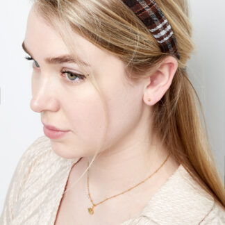 Headband checkered - brown